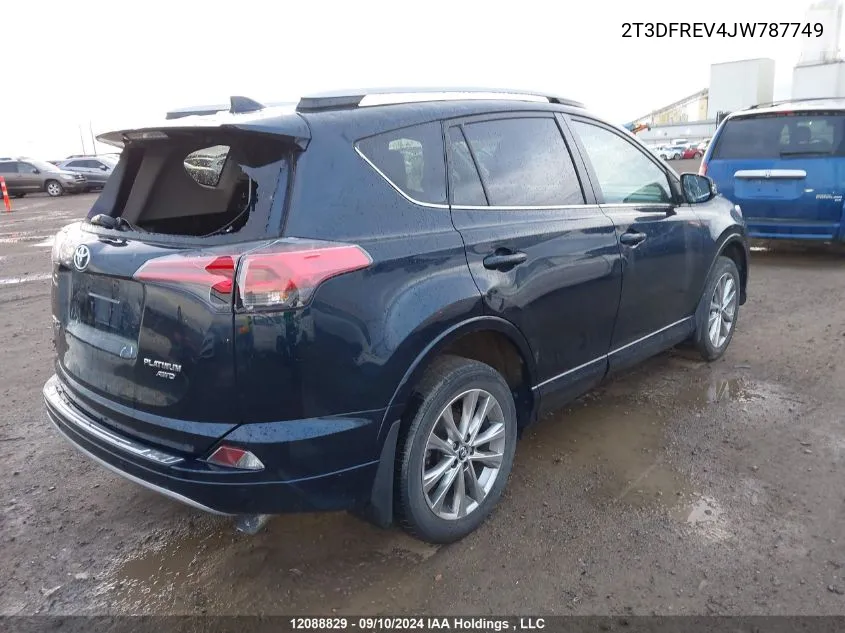 2T3DFREV4JW787749 2018 Toyota Rav4 Limited/Se/Platinum