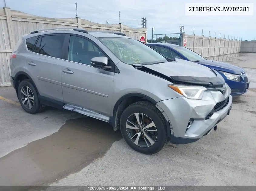 2018 Toyota Rav4 Xle VIN: 2T3RFREV9JW702281 Lot: 12090675