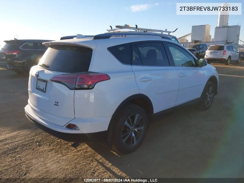 2018 Toyota Rav4 Le VIN: 2T3BFREV8JW733183 Lot: 12092077