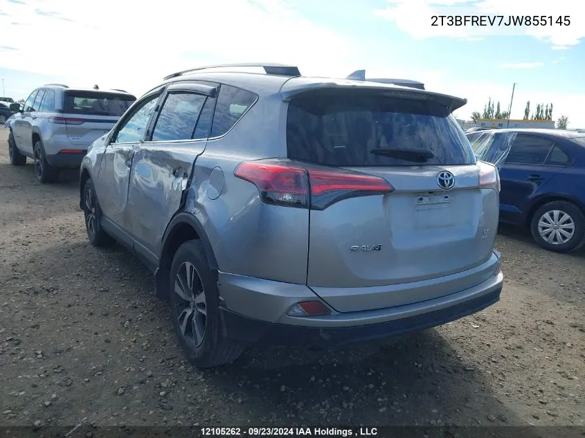 2018 Toyota Rav4 VIN: 2T3BFREV7JW855145 Lot: 12105262