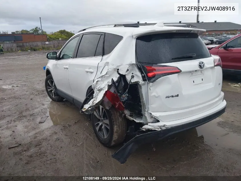 2T3ZFREV2JW408916 2018 Toyota Rav4 Le