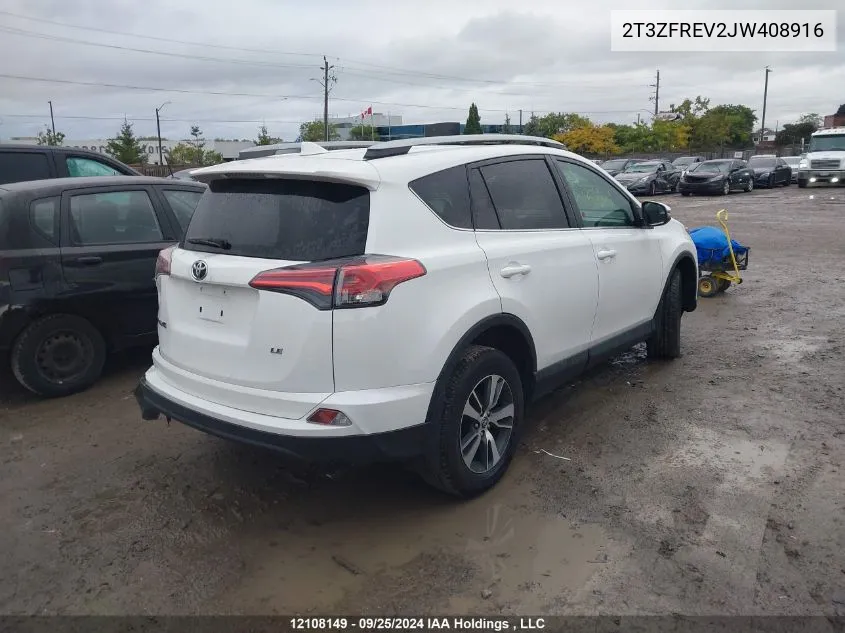 2T3ZFREV2JW408916 2018 Toyota Rav4 Le