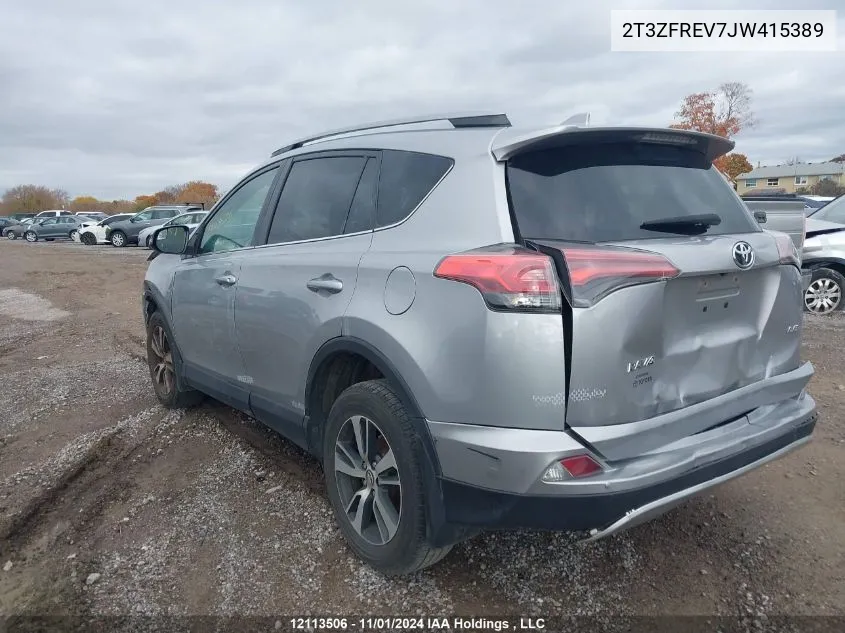 2018 Toyota Rav4 Le VIN: 2T3ZFREV7JW415389 Lot: 12113506