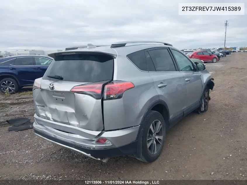 2018 Toyota Rav4 Le VIN: 2T3ZFREV7JW415389 Lot: 12113506