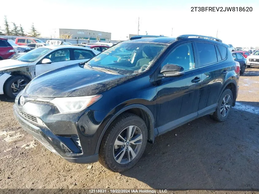 2018 Toyota Rav4 Le VIN: 2T3BFREV2JW818620 Lot: 12118831