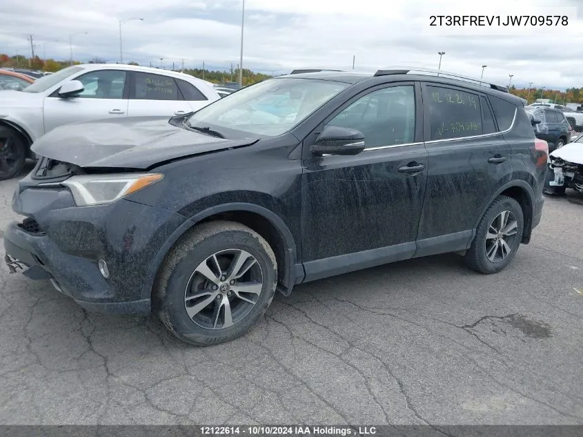 2018 Toyota Rav4 Xle VIN: 2T3RFREV1JW709578 Lot: 12122614