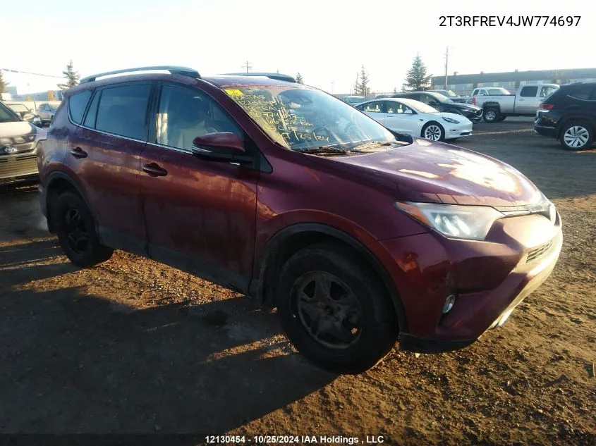 2018 Toyota Rav4 Adventure/Xle VIN: 2T3RFREV4JW774697 Lot: 12130454