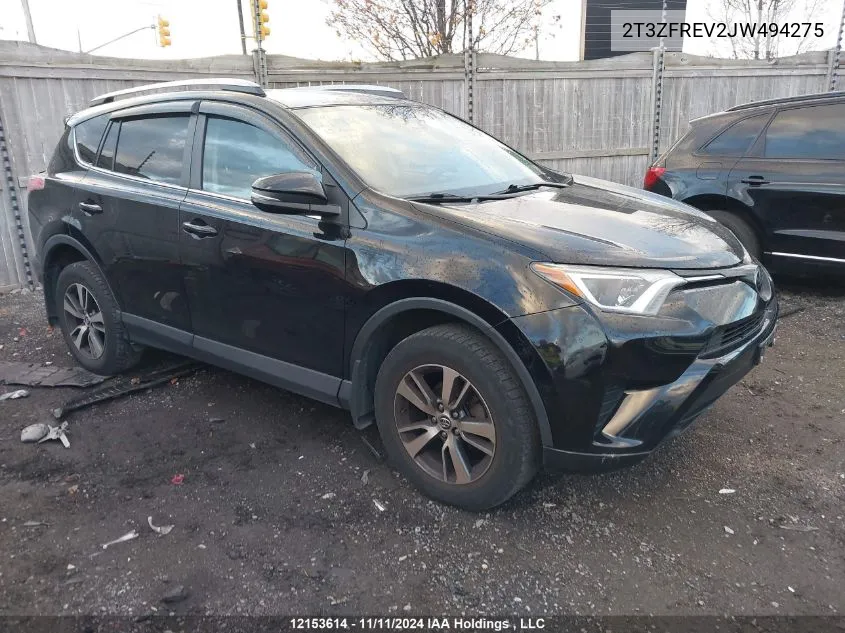 2018 Toyota Rav4 Le VIN: 2T3ZFREV2JW494275 Lot: 12153614