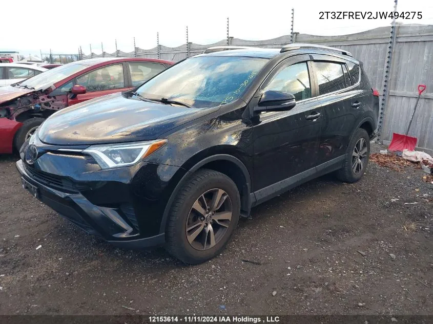 2018 Toyota Rav4 Le VIN: 2T3ZFREV2JW494275 Lot: 12153614