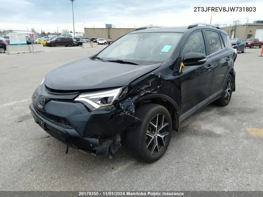 2018 Toyota Rav4 Se VIN: 2T3JFREV8JW731803 Lot: 20179350