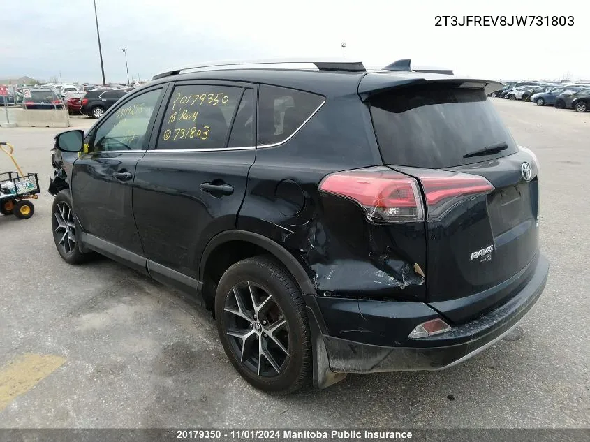 2018 Toyota Rav4 Se VIN: 2T3JFREV8JW731803 Lot: 20179350