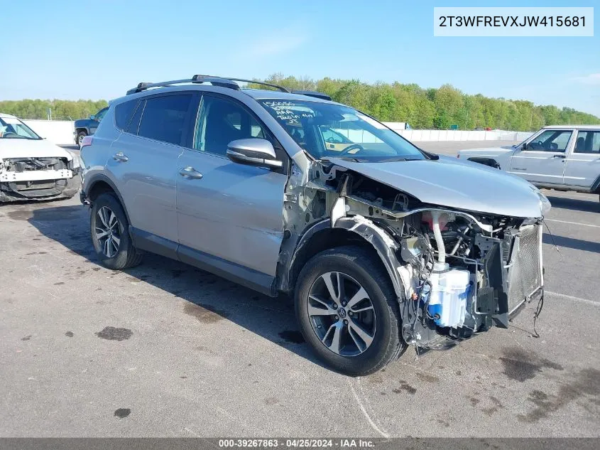 2018 Toyota Rav4 Xle VIN: 2T3WFREVXJW415681 Lot: 39267863