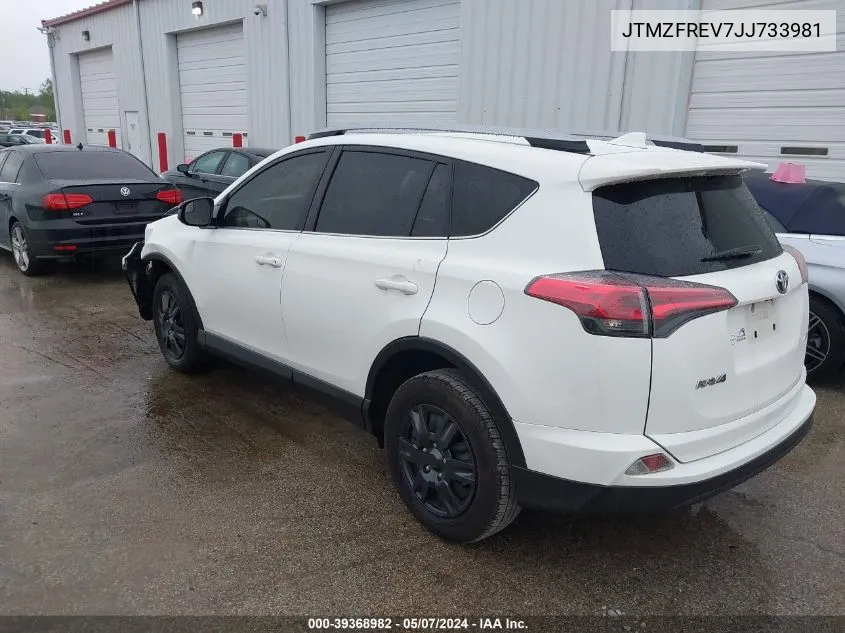 2018 Toyota Rav4 Le VIN: JTMZFREV7JJ733981 Lot: 39368982