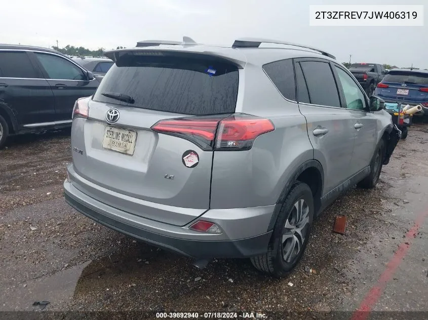 2018 Toyota Rav4 Le VIN: 2T3ZFREV7JW406319 Lot: 39892940