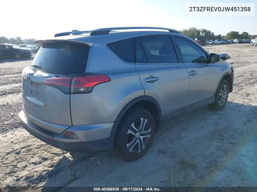 2T3ZFREV0JW451358 2018 Toyota Rav4 Le