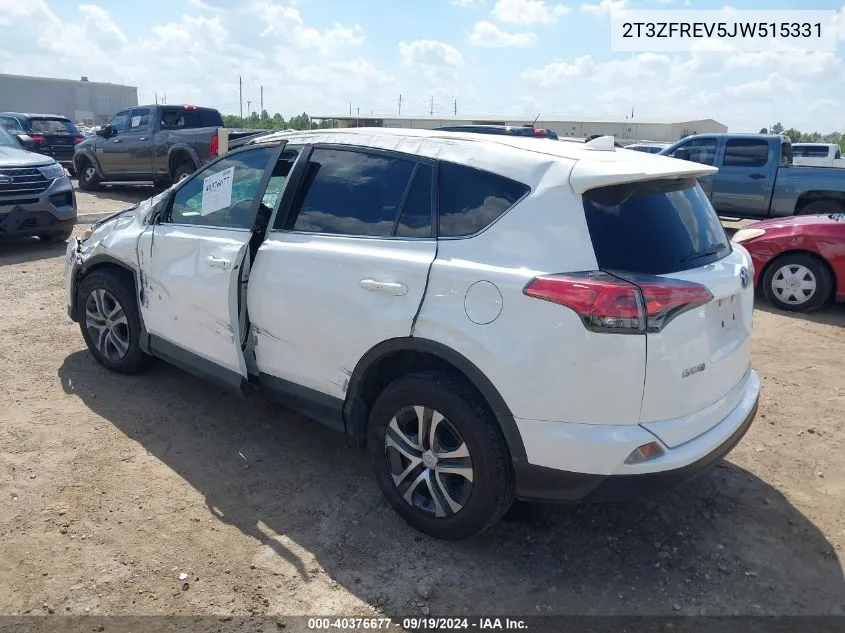 2018 Toyota Rav4 Le VIN: 2T3ZFREV5JW515331 Lot: 40376677