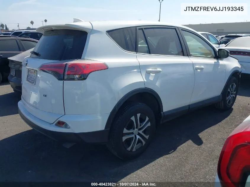 JTMZFREV6JJ193345 2018 Toyota Rav4 Le