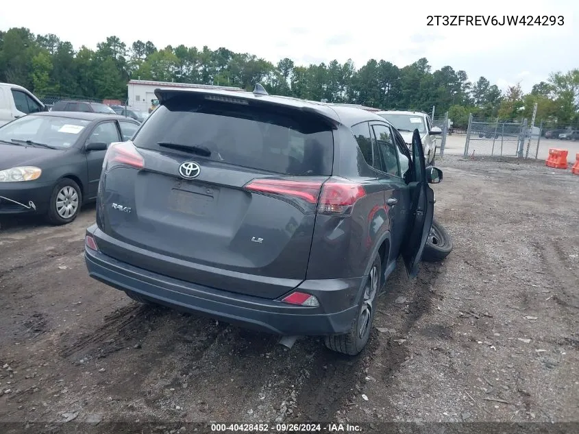 2T3ZFREV6JW424293 2018 Toyota Rav4 Le