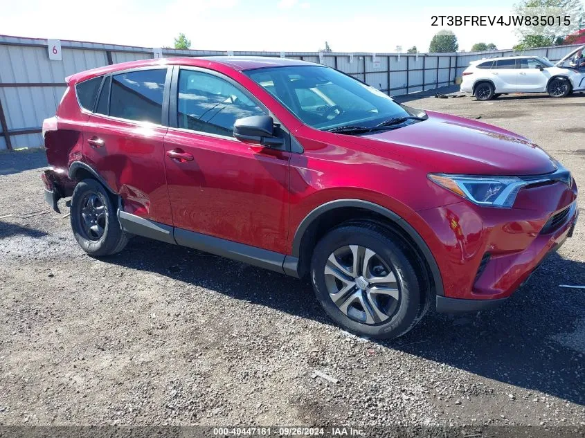 2018 Toyota Rav4 Le VIN: 2T3BFREV4JW835015 Lot: 40447181