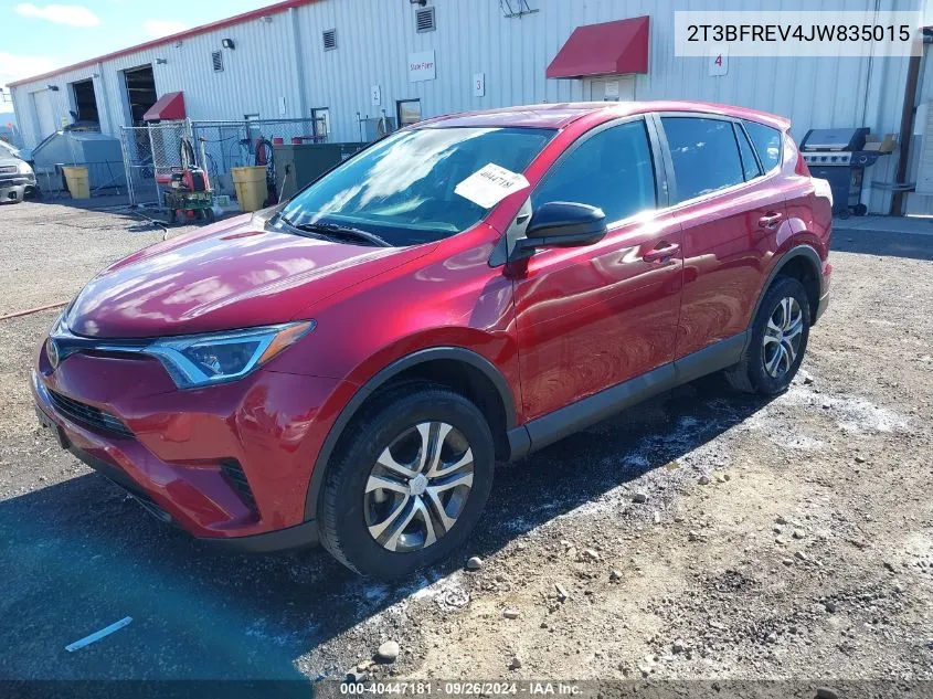 2018 Toyota Rav4 Le VIN: 2T3BFREV4JW835015 Lot: 40447181