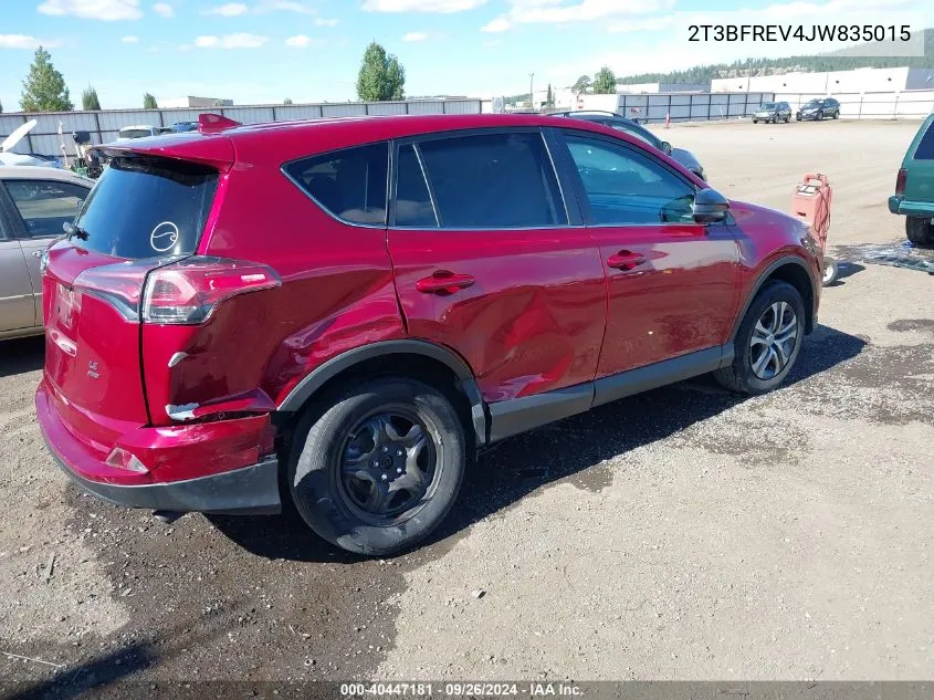 2018 Toyota Rav4 Le VIN: 2T3BFREV4JW835015 Lot: 40447181