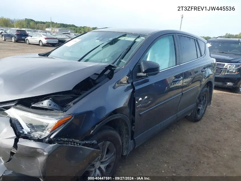 2018 Toyota Rav4 Le VIN: 2T3ZFREV1JW445536 Lot: 40447591