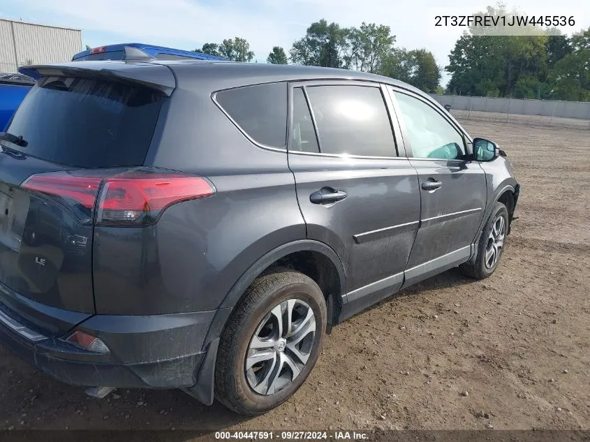 2018 Toyota Rav4 Le VIN: 2T3ZFREV1JW445536 Lot: 40447591