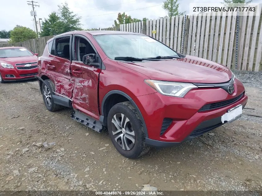 2018 Toyota Rav4 Le VIN: 2T3BFREV6JW717743 Lot: 40449876