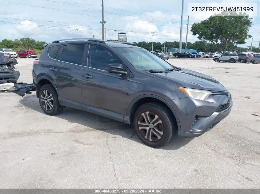 2018 Toyota Rav4 Le VIN: 2T3ZFREV5JW451999 Lot: 40450279