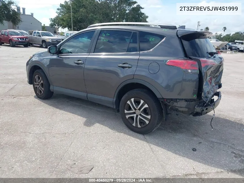 2018 Toyota Rav4 Le VIN: 2T3ZFREV5JW451999 Lot: 40450279