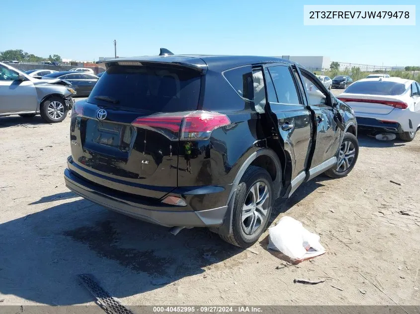 2018 Toyota Rav4 Le VIN: 2T3ZFREV7JW479478 Lot: 40452995