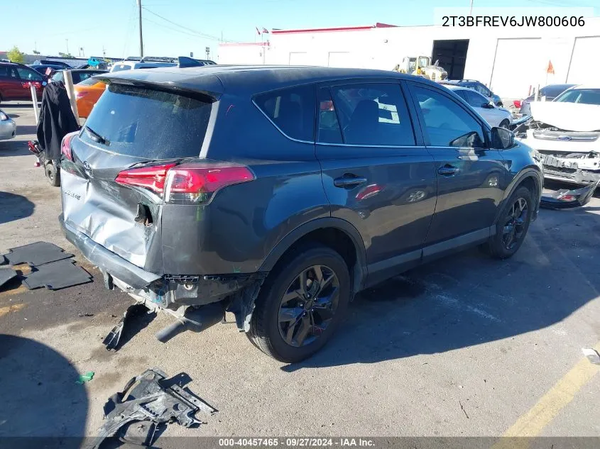 2018 Toyota Rav4 Le VIN: 2T3BFREV6JW800606 Lot: 40457465