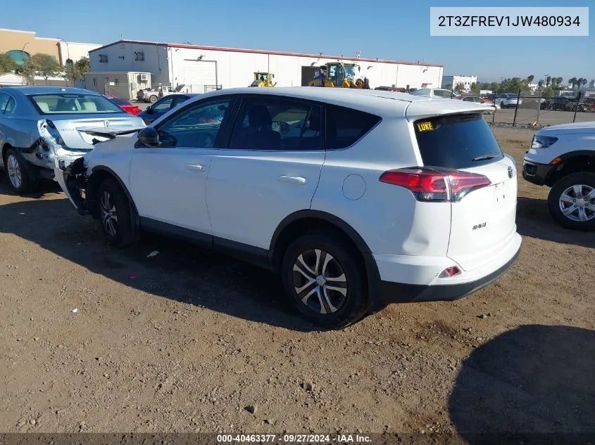 2018 Toyota Rav4 Le VIN: 2T3ZFREV1JW480934 Lot: 40463377