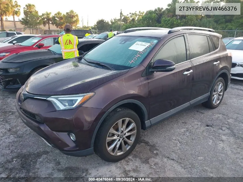 2018 Toyota Rav4 Limited/Platinum VIN: 2T3YFREV6JW466376 Lot: 40476046