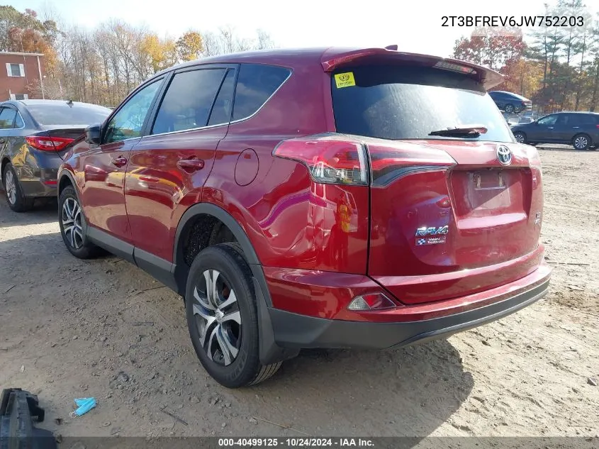 2T3BFREV6JW752203 2018 Toyota Rav4 Le