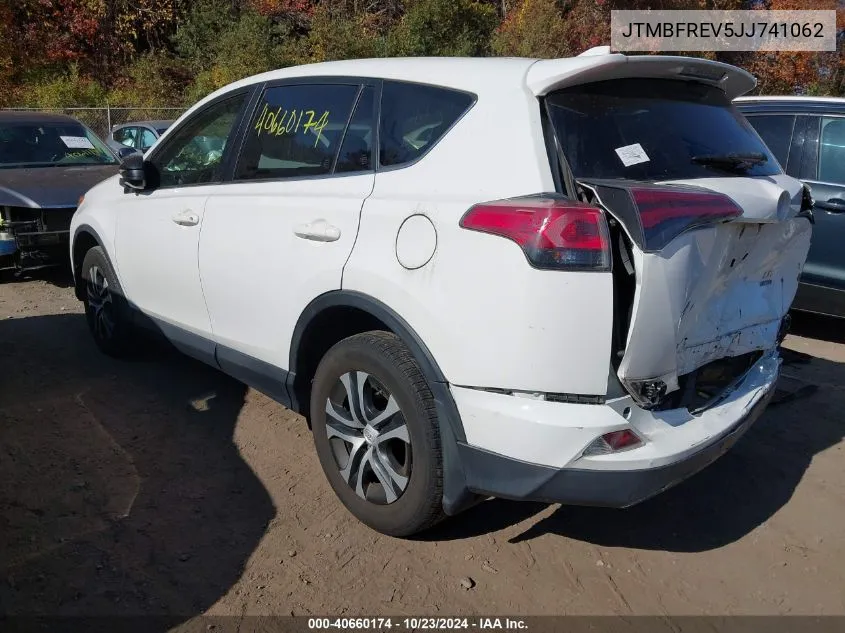 2018 Toyota Rav4 Le VIN: JTMBFREV5JJ741062 Lot: 40660174