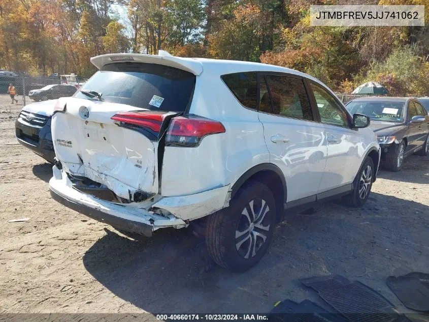 2018 Toyota Rav4 Le VIN: JTMBFREV5JJ741062 Lot: 40660174