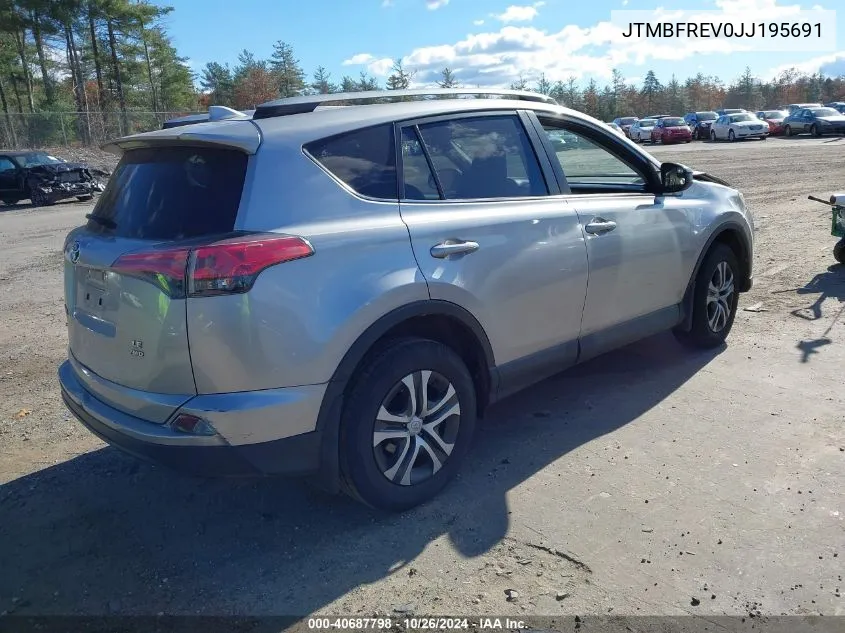 2018 Toyota Rav4 Le VIN: JTMBFREV0JJ195691 Lot: 40687798