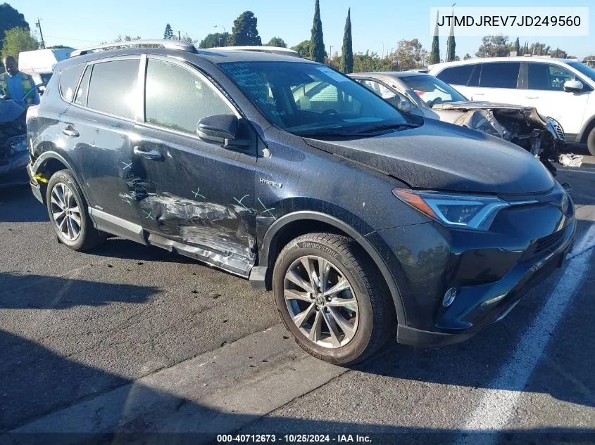 2018 Toyota Rav4 Hybrid Limited VIN: JTMDJREV7JD249560 Lot: 40712673