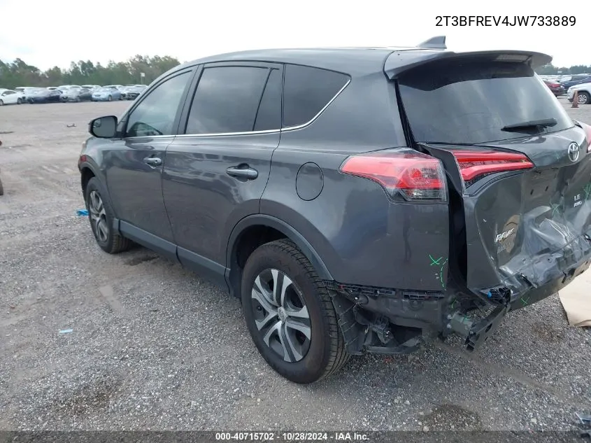 2T3BFREV4JW733889 2018 Toyota Rav4 Le