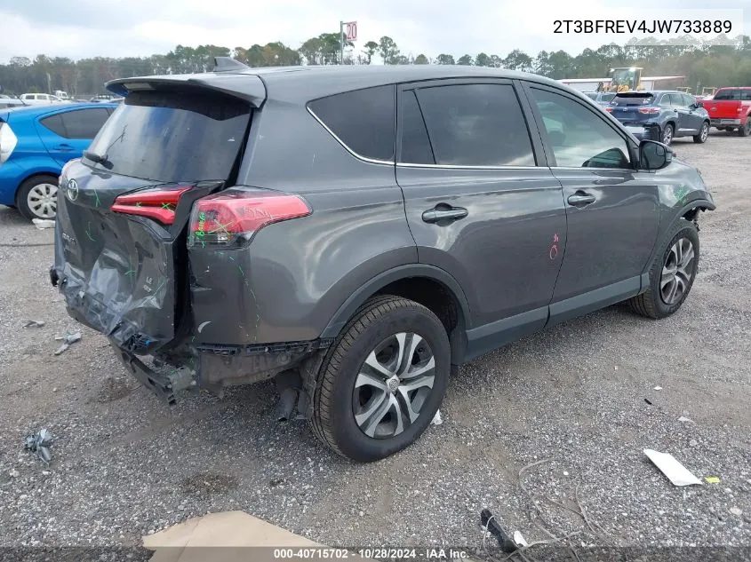 2T3BFREV4JW733889 2018 Toyota Rav4 Le