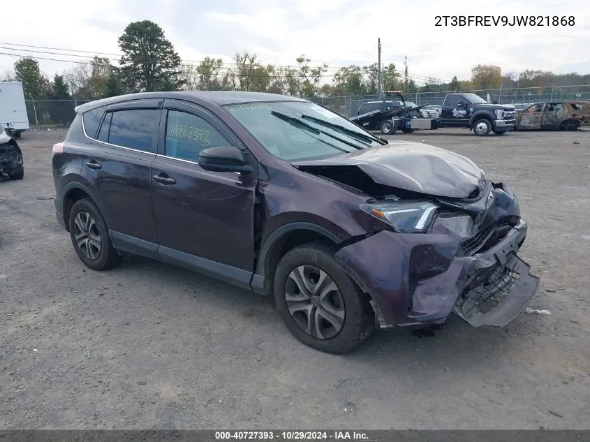 2018 Toyota Rav4 Le VIN: 2T3BFREV9JW821868 Lot: 40727393