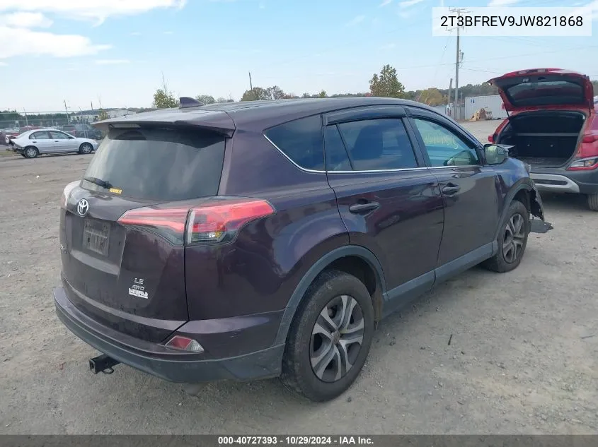 2T3BFREV9JW821868 2018 Toyota Rav4 Le