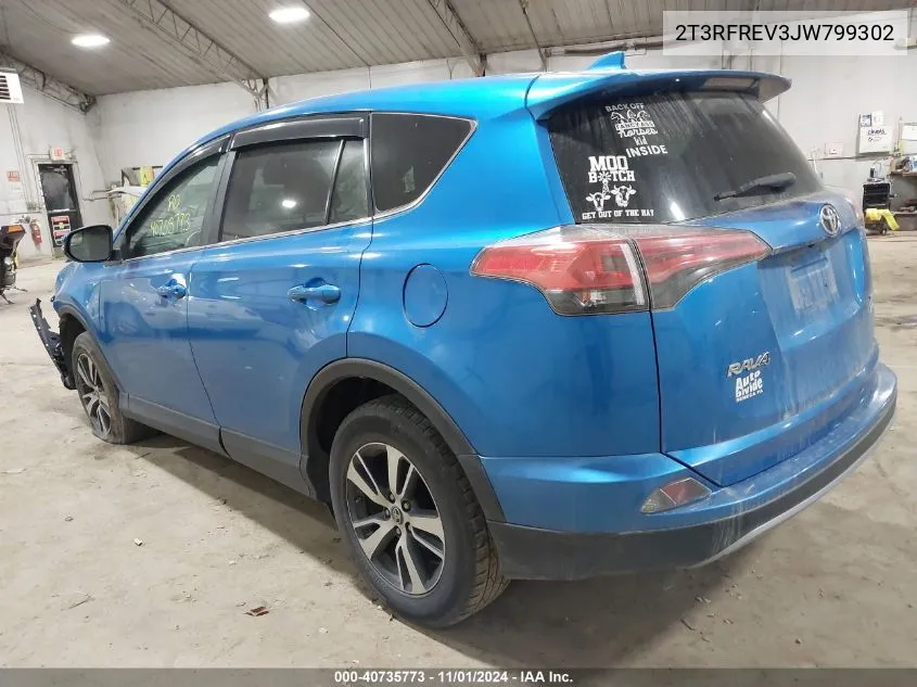 2018 Toyota Rav4 Xle VIN: 2T3RFREV3JW799302 Lot: 40735773