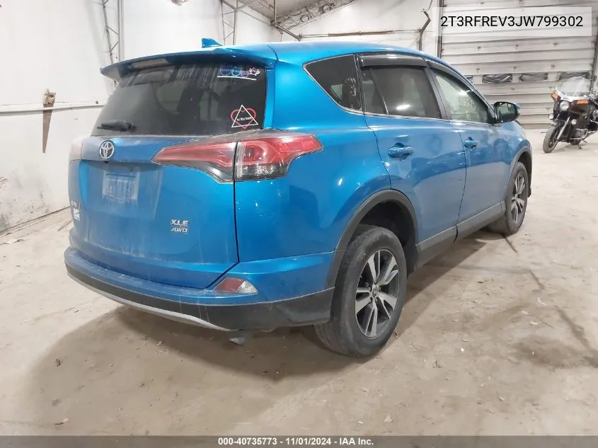 2018 Toyota Rav4 Xle VIN: 2T3RFREV3JW799302 Lot: 40735773