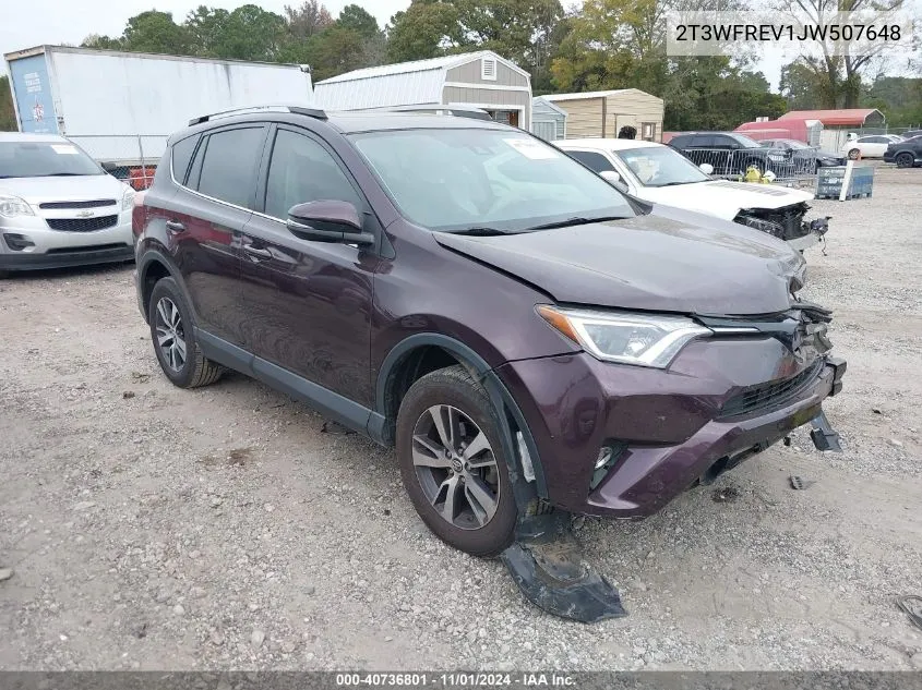 2018 Toyota Rav4 Adventure/Xle VIN: 2T3WFREV1JW507648 Lot: 40736801