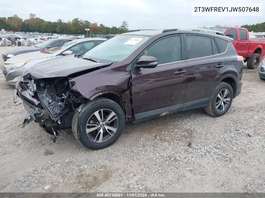 2018 Toyota Rav4 Adventure/Xle VIN: 2T3WFREV1JW507648 Lot: 40736801