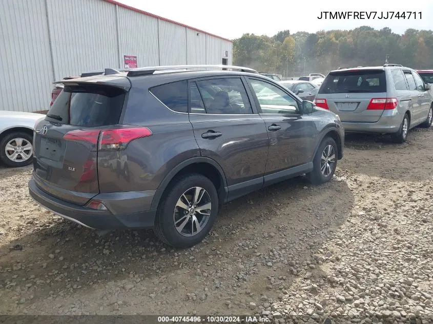 2018 Toyota Rav4 Adventure/Xle VIN: JTMWFREV7JJ744711 Lot: 40745496