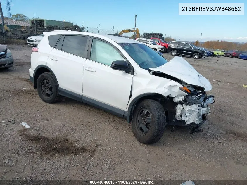 2018 Toyota Rav4 Le VIN: 2T3BFREV3JW848662 Lot: 40746018