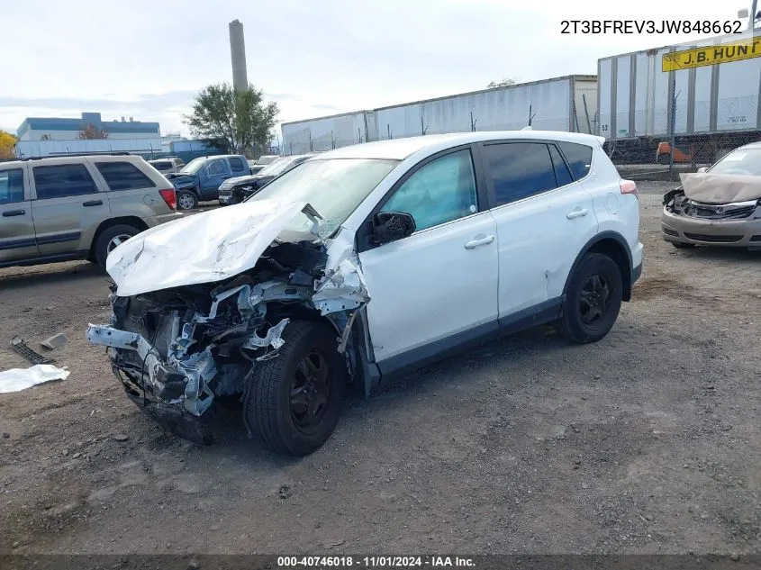 2018 Toyota Rav4 Le VIN: 2T3BFREV3JW848662 Lot: 40746018